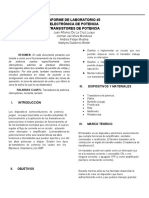 Informe Electronica de Potencia, Transistores