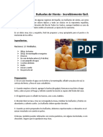 Receta - Buñuelos de Viento X X X X X