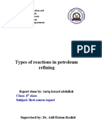 Types of Reactions in Petroleum Refining New