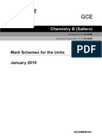 OCR Chemistry B Jan '10 Mark Scheme