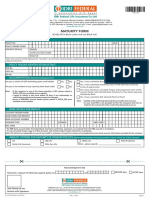 Maturity Form: Policy Information