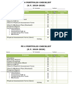 PE 4 Checklist