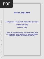 British Standard: A Single Copy of This British Standard Is Licensed To