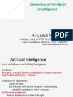 Overview of Artificial Intelligence: Abu Saleh Musa Miah