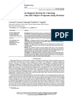 Academic Decision Support System For Choosing Information Systems Sub Majors Programs Using Decision Tree Algorithm