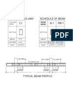 Schedule of Column Schedule of Beam