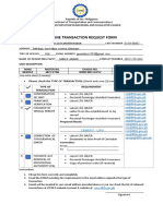 On-Line Transaction Request Form: Type of Transaction Requirement Email Address 1 2 3