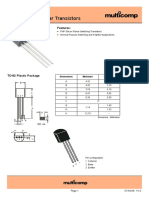 Low Power Bipolar Transistors: Features