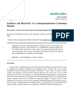 Molecules: Synthesis and Bioactivity of A-Aminophosphonates Containing Fluorine