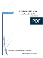 Leadership and Management