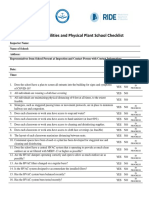 COVID-19 Facilities and Physical Plant School Checklist