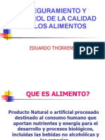 Aseguramiento de La Calidad de Los Alimentos