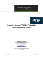 Import The Siemens/Pti Pss/E Project Into Paladin Designbase Program