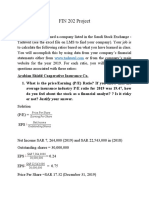 FIN 202 Project: Price Per Share Earning Per Share Net Income Outstanding Shares