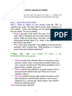 Article Summary and Critique PDF