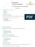 Module V: Establishing The Enterprise: Answer Key