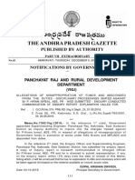 Notifications by Government: Panchayat Raj and Rural Development Department