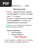 Stimation: Statistic