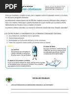 Ficha de Trabajo Los Primeros Cristianos Religión 3-4