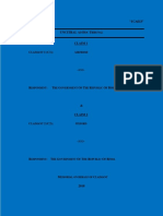 SCA013 - Claimant - 1st Surana & Surana - School of Law Christ International Investment and Arbitration Moot Court Competition 2018 PDF