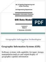 GIS Data Models: Faculty of Applied Engineering and Urban Planning Civil Engineering Department