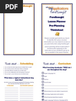 Eduphoria Forethought Thinksheet