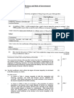 DSE Past Paper - Equity, Efficiency and Role of Government