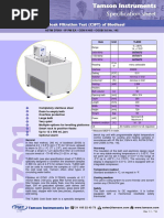 Specification Sheet: Cold Soak Filtration Test (CSFT) of Biodiesel