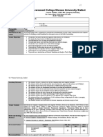 Government College Women University Sialkot: Course Outline: CMP-301