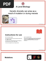 Genetic Diversity Can Arise As A Result of Mutation or During Meiosis