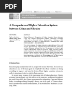 A Comparison of Higher Education System Between China and Ukraine