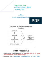 Data Processing and Analysis: Chapter Six