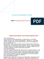 Ee-8391 Electromagnetic Theory: Topic