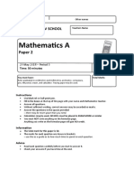 Mathematics A: Paper 2 All Tiers