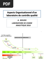 Aspects Organisationnel D'un Laboratoire de Contrôle Qualité