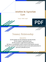 Presentation in Agrarian Law