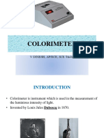 Colorimeter: V Dinesh, Ap/Ece, Sce Trichy