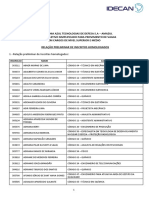 Relação Preliminar de Inscritos Homologados