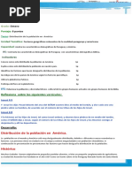 Distribución de La Población en America 8°