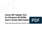 Canon MF Update Tool For Windows 98 SE/Me User's Guide (Web Edition)