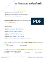 Adverbes Et Locutions Adverbiales PDF