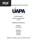 Tarea #8 Administracion de Operaciones