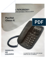 Manual de Usuario Telmex Facitel Class-X Telefono MX29391