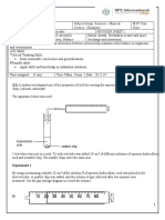 Myp 3 Chem Revision Sheet 1