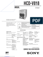 Service Manual: HCD-V818