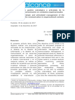 Rutas para Una Gestion Estrategica y Articulada de La Inf y Com