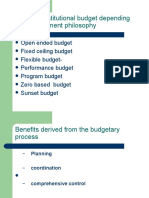 Types of Institutional Budget Depending On Management Philosophy