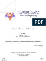 Computational Techniques in Civil Engineering