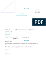 Exercices Calcul Probabilités PDF