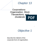 Corporations: Organization, Stock Transactions, and Dividends